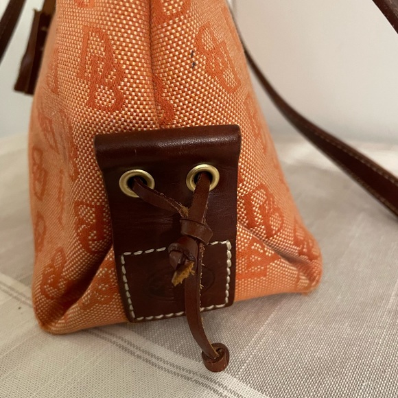 🔥QUICK SALE🔥Dooney & Bourke vintage orange canvas leather Satchel & dust bag - Picture 3 of 13